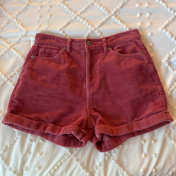 Forever 21 Pants - Pink/burgundy Forever 21 high-waisted corduroy shorts